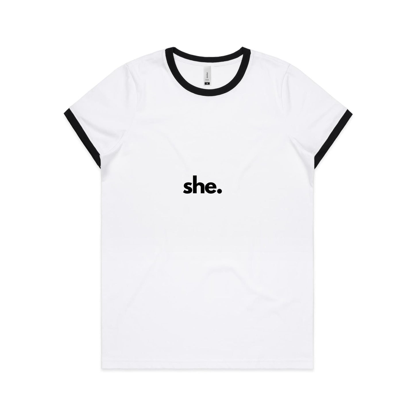 SHE -Women's Ringer Tee