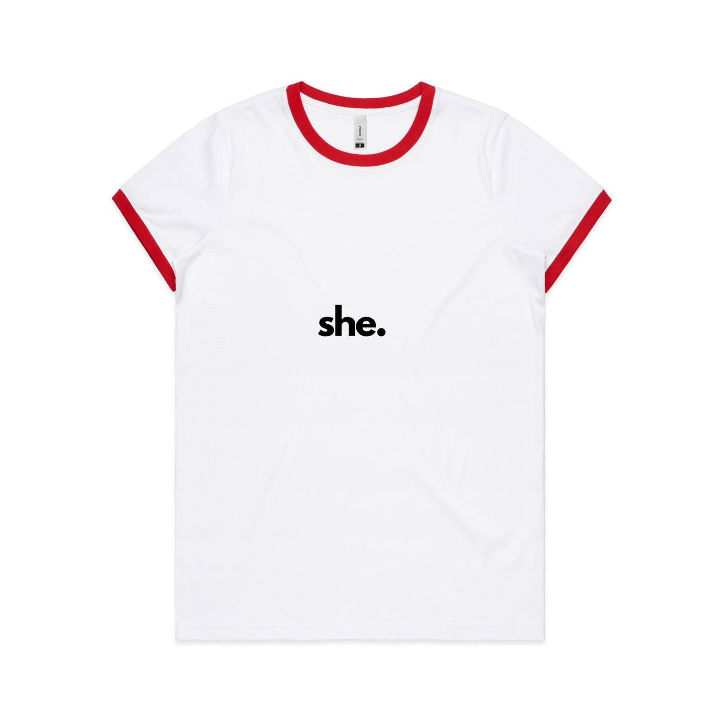 SHE -Women's Ringer Tee