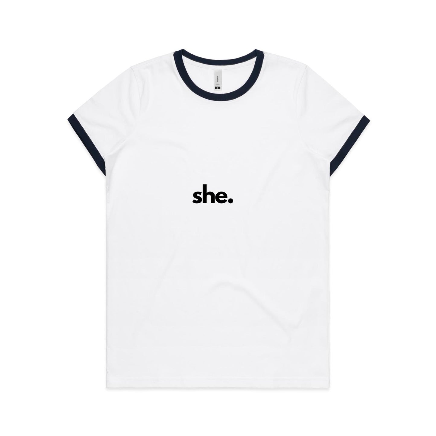 SHE -Women's Ringer Tee